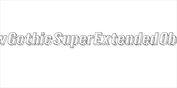 Warsaw Gothic SuperExtended Oblique 3D Logo