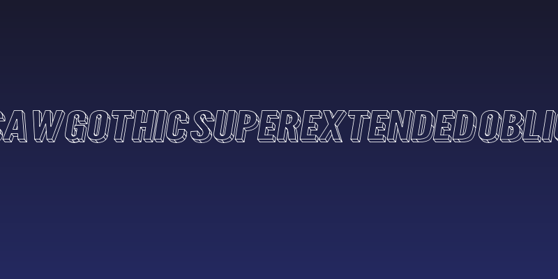 Warsaw Gothic SuperExtended Oblique 3D Social Header