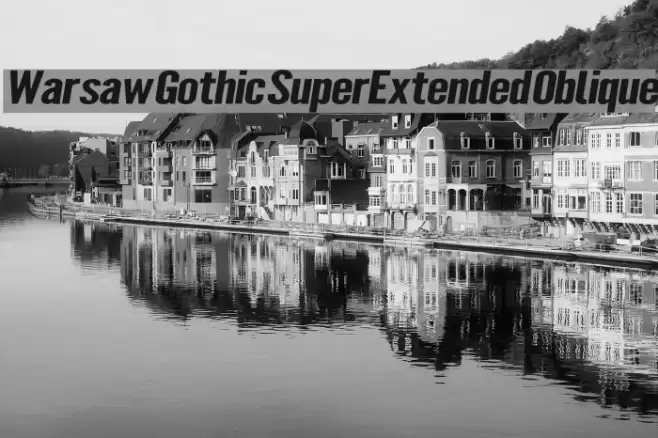 Warsaw Gothic SuperExtended Oblique Font examples