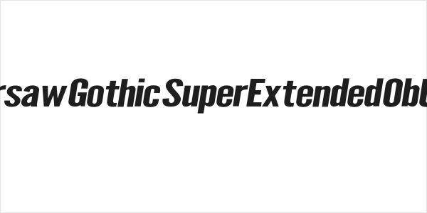 Warsaw Gothic SuperExtended Oblique Logo
