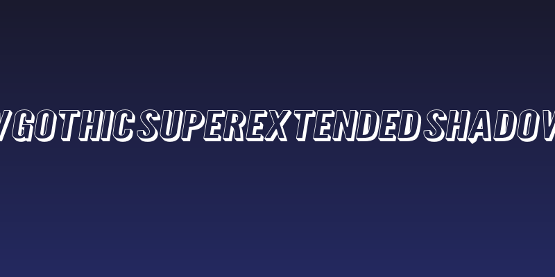 Warsaw Gothic SuperExtended Shadow Oblique Social Header