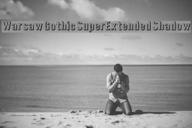 Warsaw Gothic SuperExtended Shadow Font examples