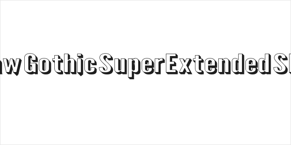 Warsaw Gothic SuperExtended Shadow Logo