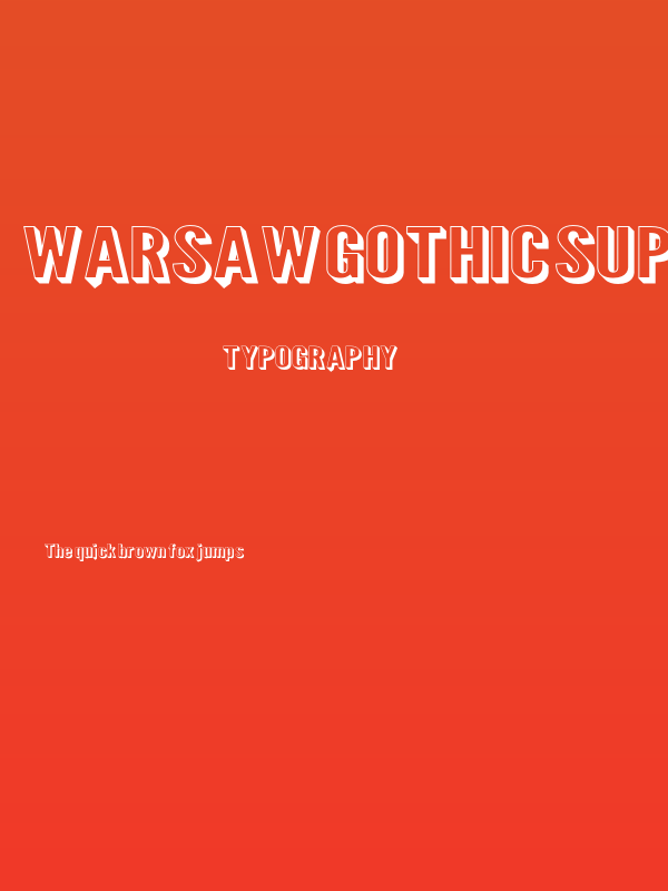 Warsaw Gothic SuperExtended Shadow Poster