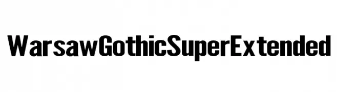 Warsaw Gothic SuperExtended  Free Fonts Download
