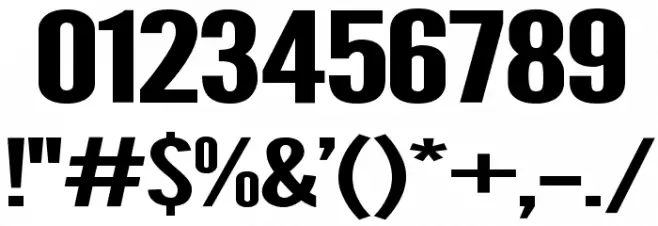 Warsaw Gothic SuperExtended Font OTHER CHARS