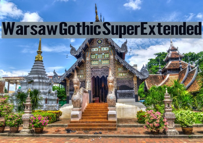 Warsaw Gothic SuperExtended Font examples
