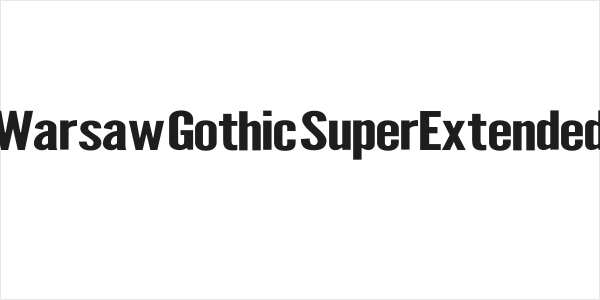 Warsaw Gothic SuperExtended Logo