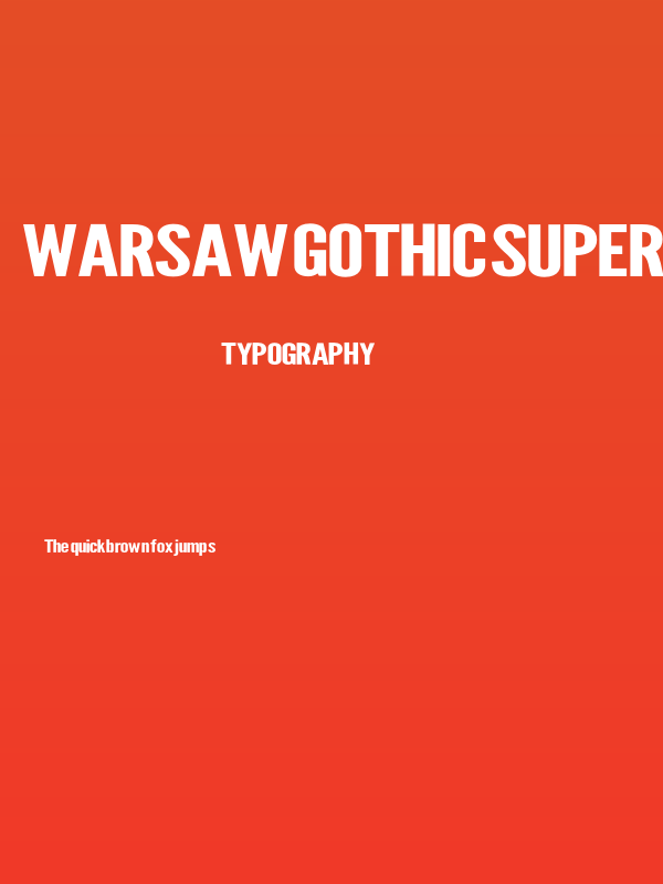 Warsaw Gothic SuperExtended Poster