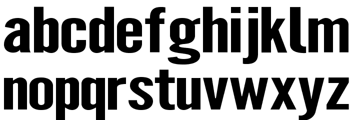 Warsaw Gothic SuperExtended Font LOWERCASE