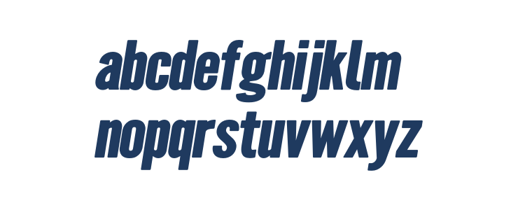 Warsaw Gothic Woodtype Oblique Lowercase