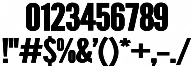 Warsaw Gothic Woodtype Font OTHER CHARS