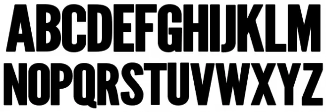 Warsaw Gothic Woodtype フォント 大文字