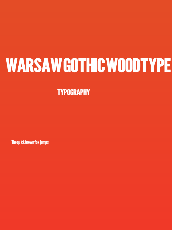 Warsaw Gothic Woodtype Poster