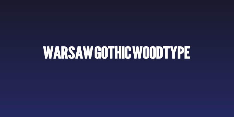 Warsaw Gothic Woodtype Social Header