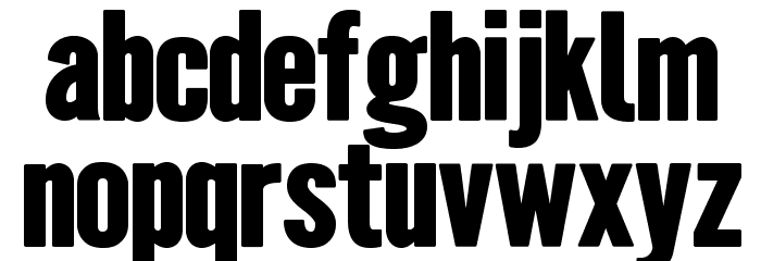 Warsaw Gothic Woodtype Font LOWERCASE