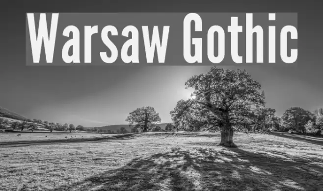 Warsaw Gothic Font examples