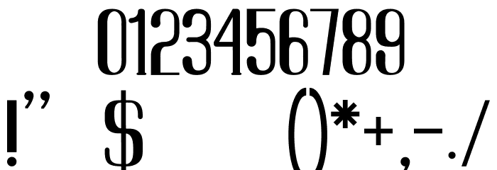 WarsawCourier Font OTHER CHARS