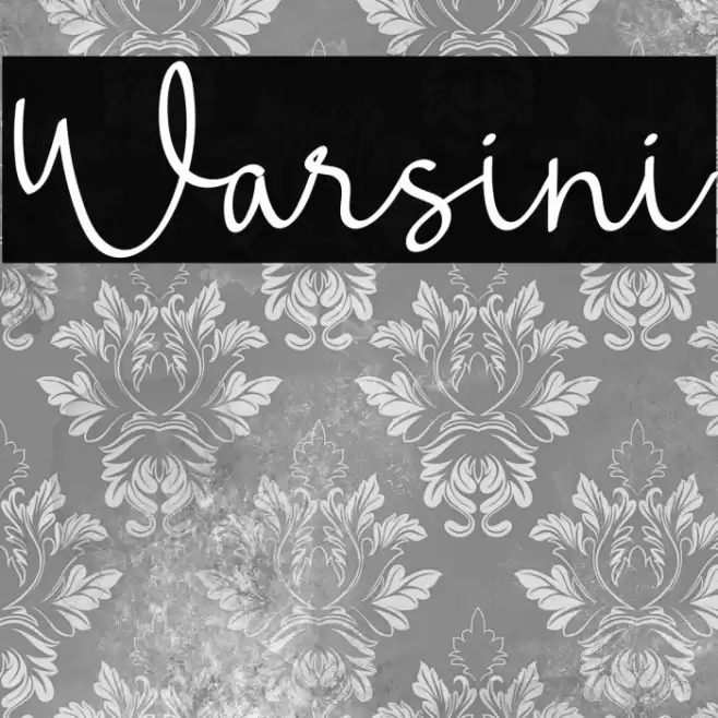 Warsini Font examples