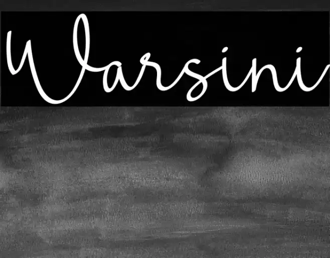 Warsini Font examples
