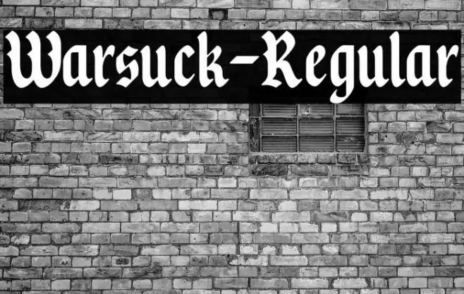 Warsuck-Regular Font examples