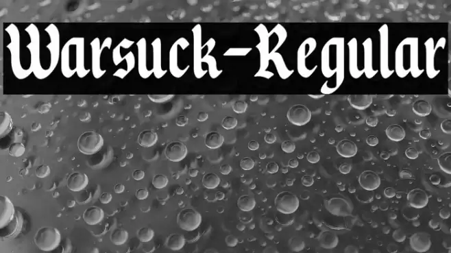Warsuck-Regular Font examples