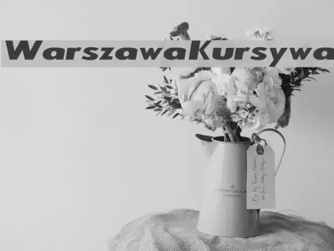 Warszawa Kursywa フォント examples