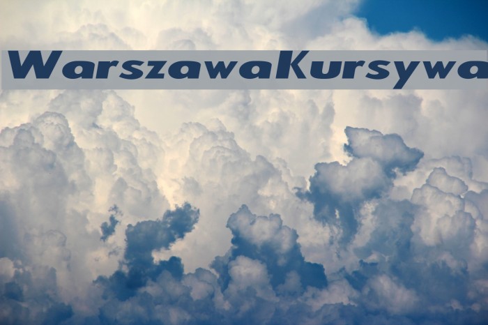 Warszawa Kursywa Font examples