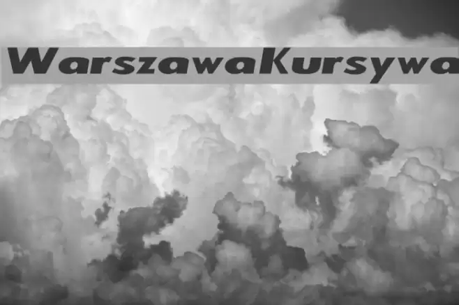 Warszawa Kursywa フォント examples