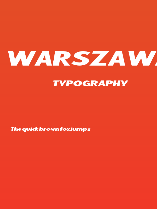 Warszawa Kursywa Poster
