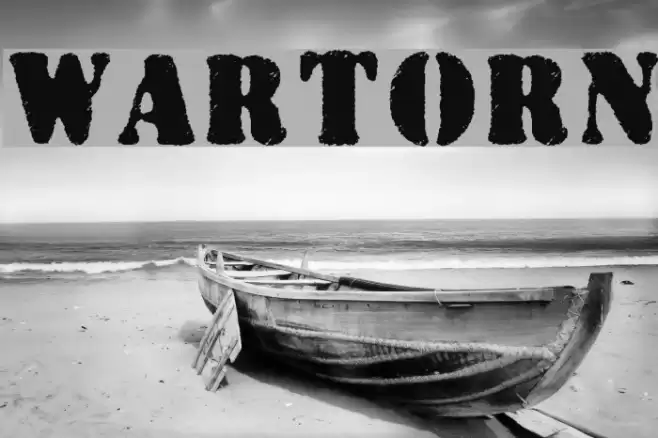 Wartorn Font examples