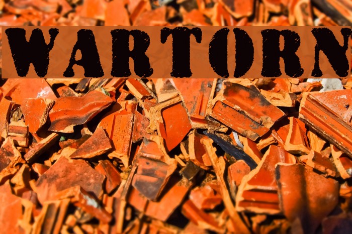 Wartorn Font examples