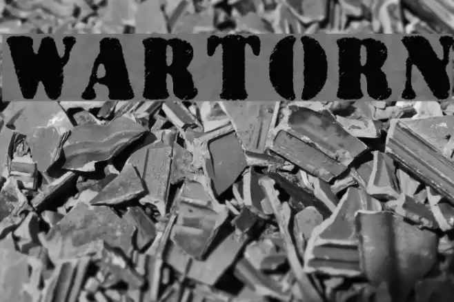 Wartorn Font examples