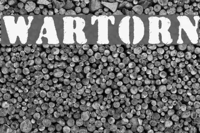 Wartorn Font examples