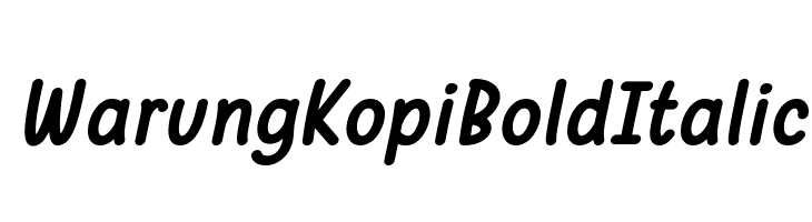 Warung Kopi Bold Italic Fonte