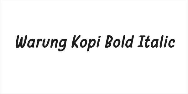 Warung Kopi Bold Italic Logo
