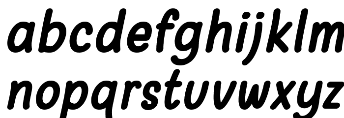 Warung Kopi Bold Italic Font LOWERCASE