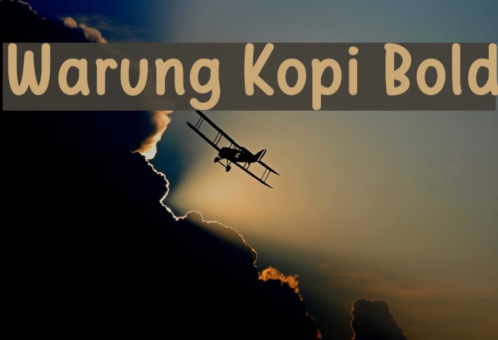 Warung Kopi Bold Font examples