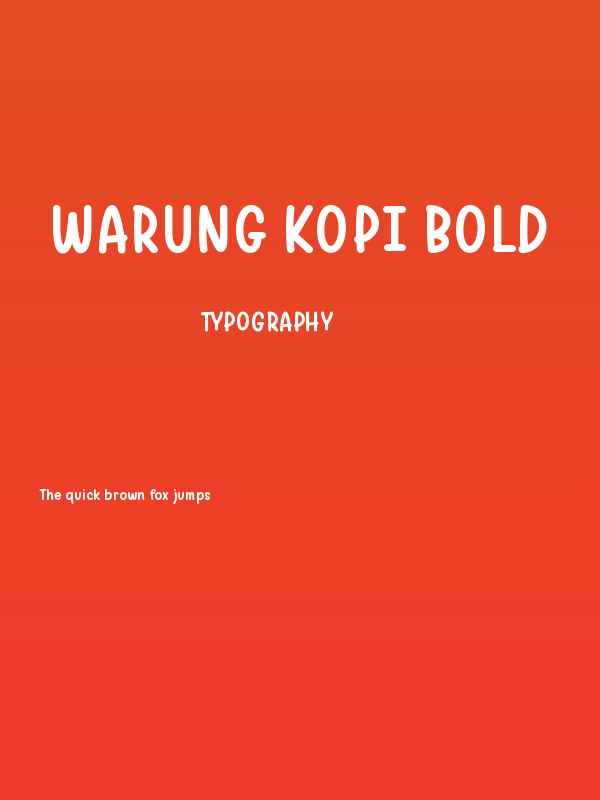 Warung Kopi Bold Poster