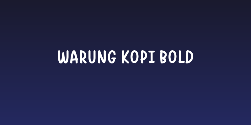 Warung Kopi Bold Social Header