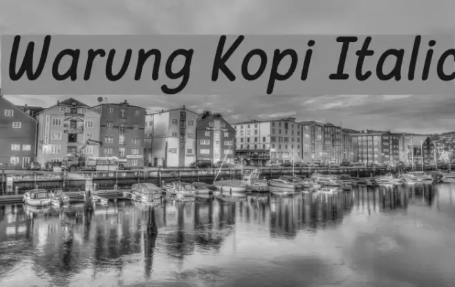 Warung Kopi Italic Font examples