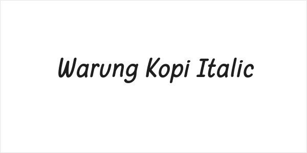 Warung Kopi Italic Logo