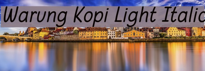 Warung Kopi Light Italic Font examples