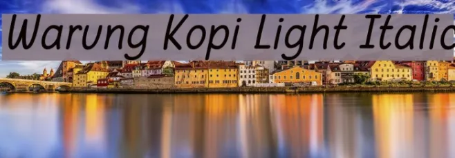 Warung Kopi Light Italic Example 2