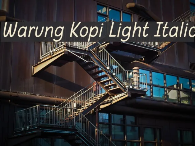 Warung Kopi Light Italic Example 3