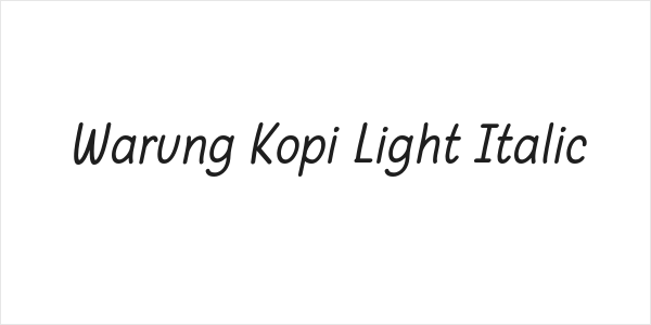 Warung Kopi Light Italic Logo