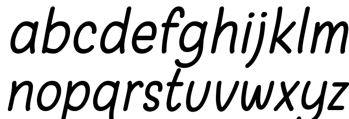 Warung Kopi Light Italic Font LOWERCASE