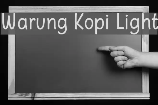 Warung Kopi Light Font examples
