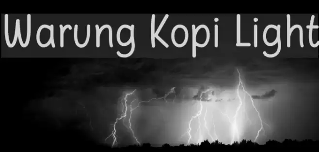 Warung Kopi Light Font examples