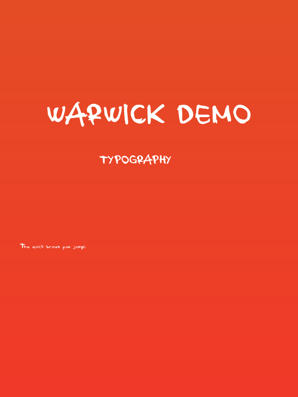 Warwick Demo Poster